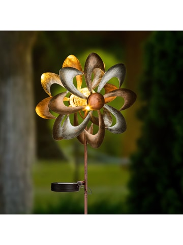Garden Hero Solarna lampa ogrodowa LED w kolorze złoto-brązowym - 23 x 92 x 12,5 cm