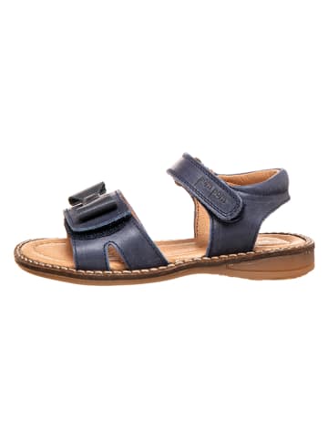 POM POM Leren sandalen donkerblauw