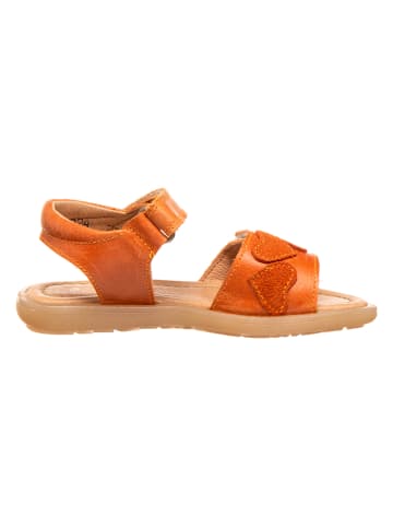 POM POM Leren sandalen oranje