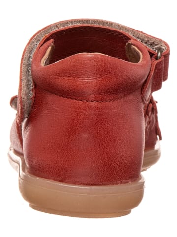 POM POM Skórzane sandały w kolorze czerwonym