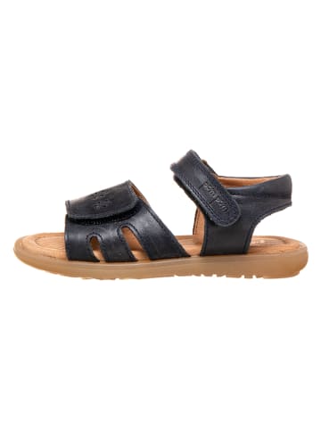 POM POM Leder-Sandalen in Dunkelblau