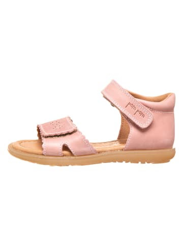 POM POM Skórzane sandały w kolorze jasnoróżowym
