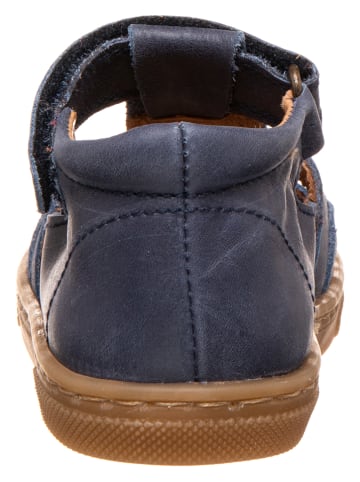 POM POM Leren enkelsandalen donkerblauw