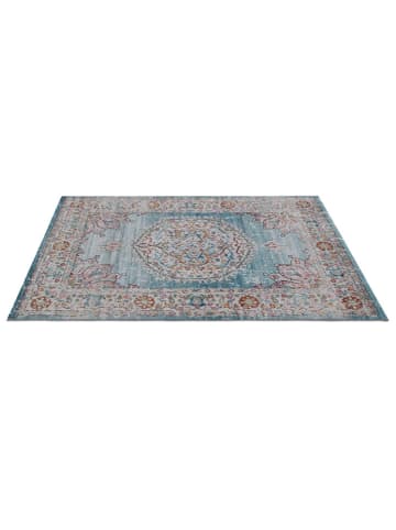 VIVACE Laagpolig tapijt "Maggio" blauw/meerkleurig
