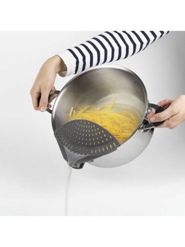 ALL FOR MY KITCHEN 2-delige set: afvoerhulpjes grijs - (B)18 x (H)9 x (D)11,5 cm