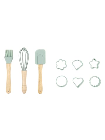 The Home Deco Kids 9-delige kinderbakset lichtblauw/naturel
