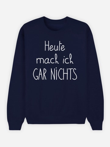WOOOP Sweatshirt "Heute mach ich gar nichts" in Dunkelblau