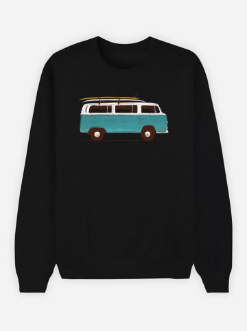 WOOOP Sweatshirt "Blue Van" in Schwarz