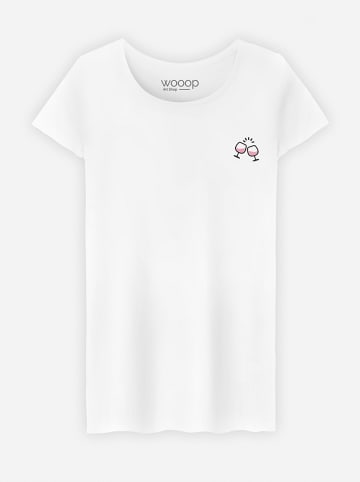 WOOOP Shirt "Tchin Tchin" in Weiß