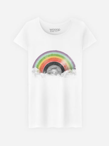 WOOOP Koszulka "Rainbow Classics" w kolorze białym