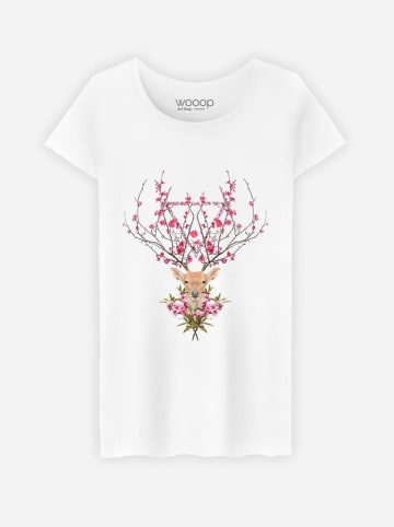WOOOP Shirt "Spring Deer" in Weiß