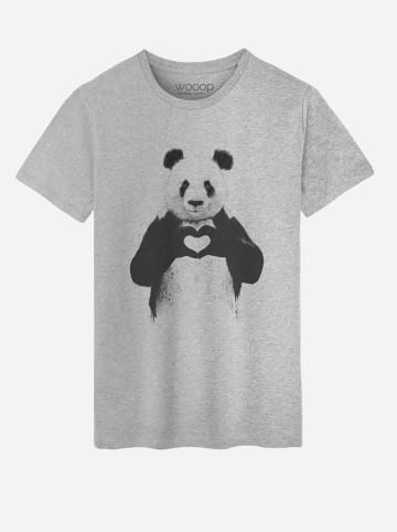 WOOOP Shirt "Love Panda" grijs