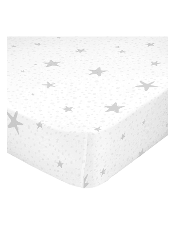 Basic Kids Hoeslaken "Little Stars" wit/grijs
