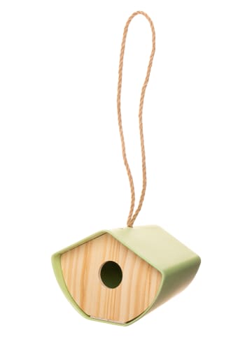 moses. Vogelhäuschen in Beige/ Grün - (B)14,5 x (H)16,1 x (T)12 cm
