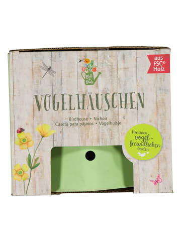 moses. Vogelhäuschen in Beige/ Grün - (B)14,5 x (H)16,1 x (T)12 cm