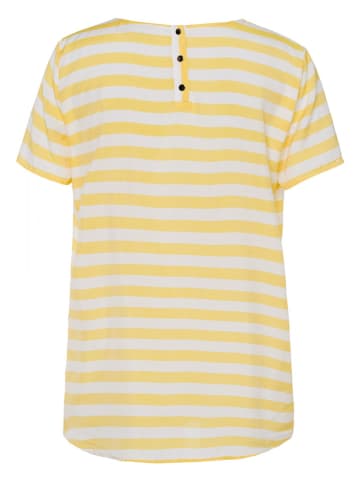More & More Koszulka w kolorze żółto-białym