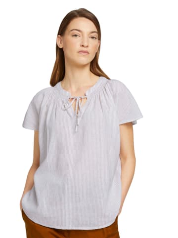 Tom Tailor Blouse wit/grijs