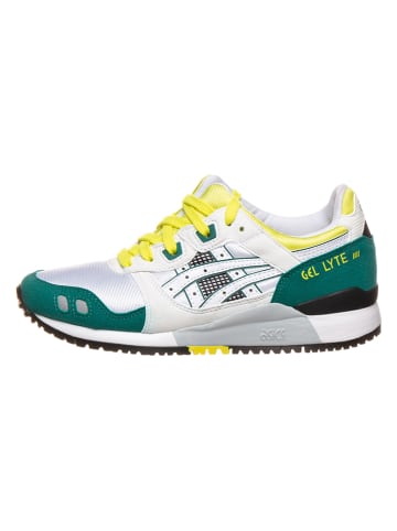 Asics Sneakersy "Gel-Lyte III" w kolorze biało-zielono-żółtym