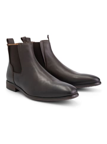 DENBROECK Leder-Chelsea-Boots "Stone St." in Dunkelbraun