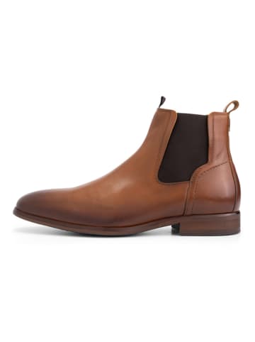 DENBROECK Leder-Chelsea-Boots "Stone St." in Camel