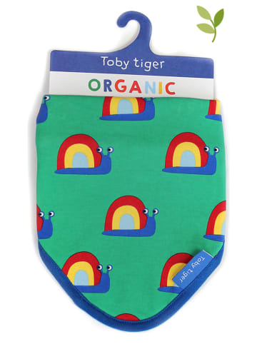 Toby Tiger Driehoekige doek groen - (L)35 x (B)24 cm