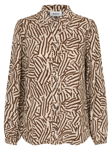 modström Blouse "Nation print" beige/bruin