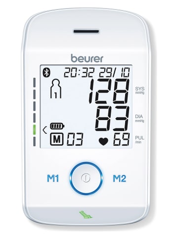 Beurer Oberarm-Blutdruckmessgerät "BM 85 BT" in Weiß