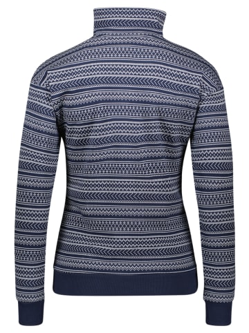 s.Oliver Sweatshirt "Winter Nights" in Dunkelblau/ Weiß