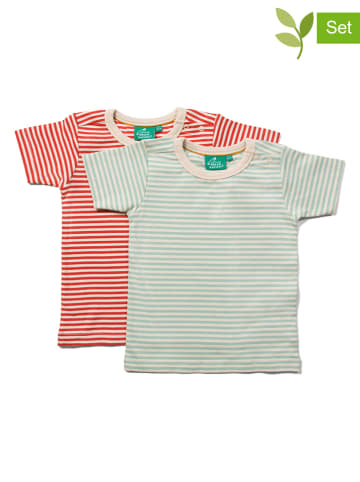 Little Green Radicals Koszulki (2 szt.) w kolorze błękitnym i czerwonym