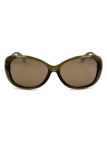 Polaroid Damskie okulary przeciwsłoneczne w kolorze khaki