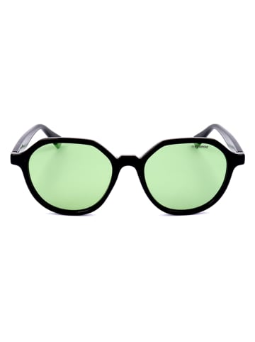 Polaroid Męskie okulary przecwsłoneczne w kolorze czarno-zielonym