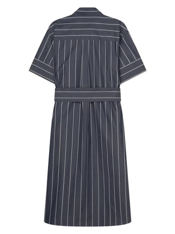 Seidensticker Kleid in Graublau/ Weiß