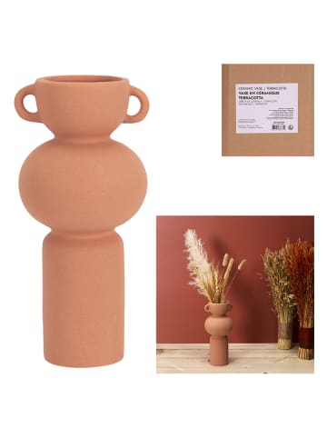 Ethnical Life Vase in Terrakotta - (B)11,5 x (H)25 x (T)11,5 cm