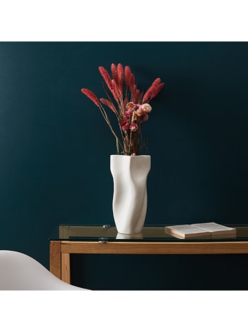 THE HOME DECO FACTORY Vase in Weiß - (B)14,5 x (H)29,5 x (T)12 cm