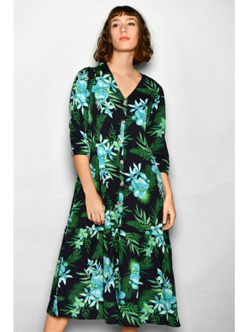Tarifa Kleid in Grün/ Bunt