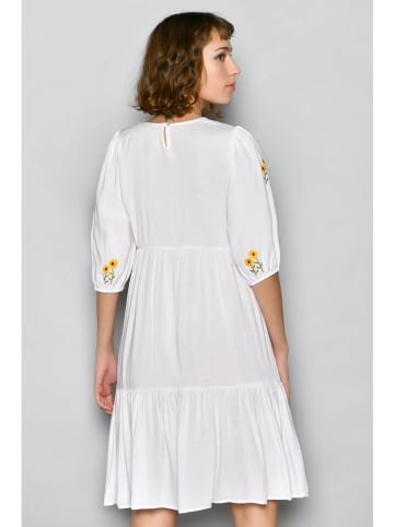 Tarifa Kleid in Weiß/ Bunt