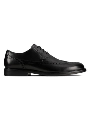 Clarks Skórzane trzewiki "Beckfield Limit" w kolorze czarnym