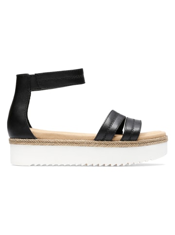 Clarks Leder-Sandalen in Schwarz