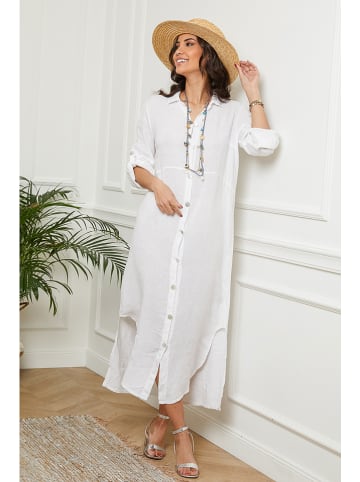 Le Monde du Lin Leinen-Kleid in Weiß