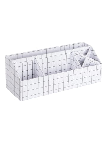 BigsoBox Schreibtisch-Organizer "Elisa" in Weiß - (B)33 x (H)12,5 x (T)12,5 cm