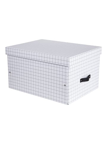 BigsoBox Pudełko "Tora" w kolorze białym - 38 x 28,5 x 50,5 cm