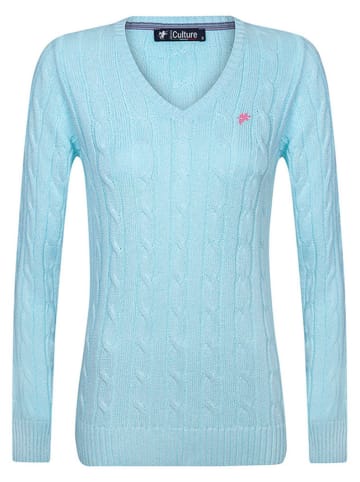 Denim Culture Sweter w kolorze jasnoniebieskim