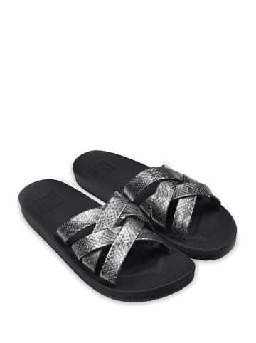 Brasileras Slippers zilverkleurig/zwart/meerkleurig