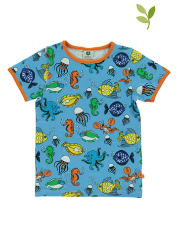 Småfolk Koszulka "Fish" w kolorze błękitnym