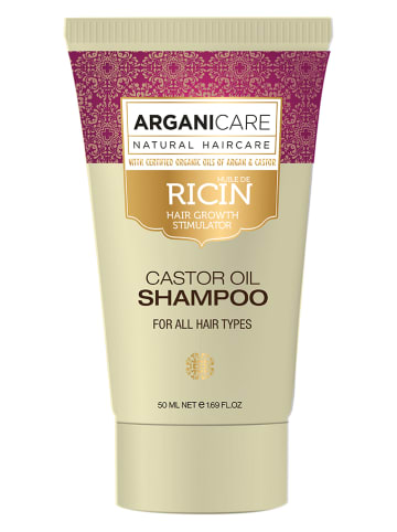 Argani Care Shampoo "Castor Oil - für alle Haartypen", 50 ml