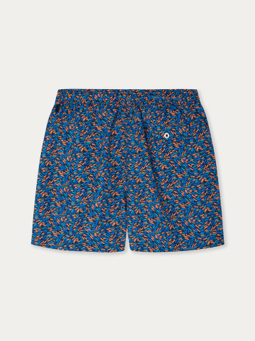 Hackett London Badeshorts "Bañador" in Blau/ Orange