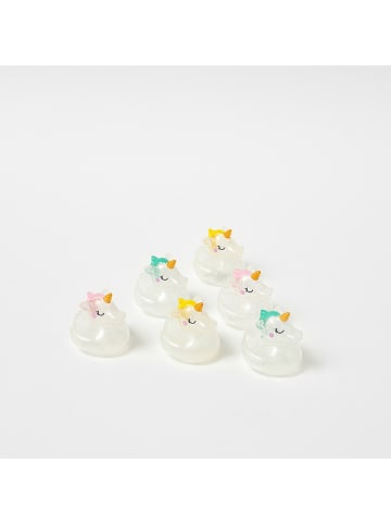 Sunny Life Badfiguren "Eenhoorn" transparant/meerkleurig - 6 stuks