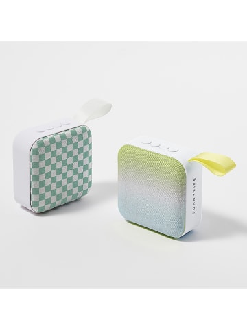 Sunny Life Bluetooth-Lautsprecher "Ocean Ombre" in Grün/ Hellblau - (B)6 x (H)3 x (T)6 cm