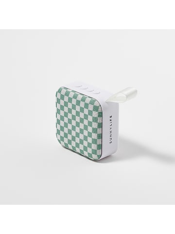 Sunny Life Bluetooth-Lautsprecher "Schaakbord" in Grün - (B)6 x (H)3 x (T)6 cm