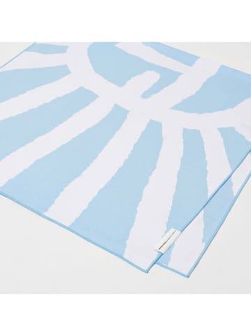 Sunny Life Strandtuch "Sunface" in Hellblau - (L)175 x (B)90 cm